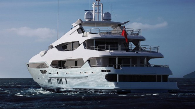 Sunseeker 155 motor yacht Blush - aft view Sunseeker 155 motor yacht Blush - aft view
