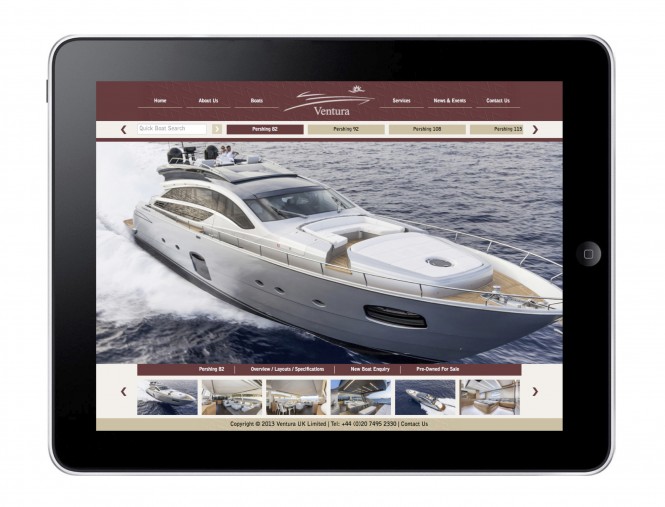Ferretti Group dealer’s motor yacht website wins international award