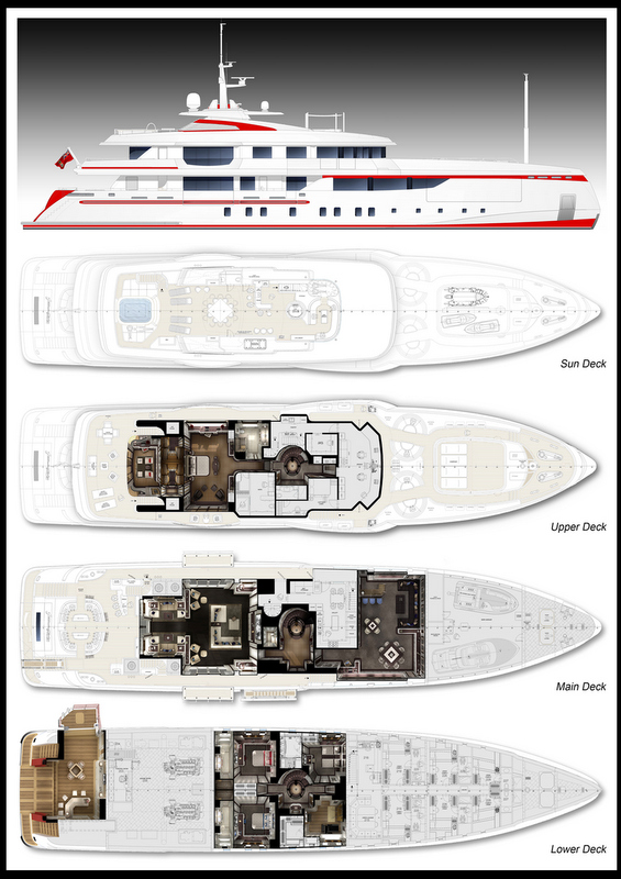 FOREVER ONE Yacht - General arrangement FOREVER ONE Yacht - General arrangement