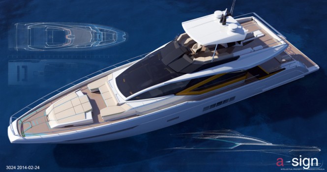New 24m Planing Motor Yacht ‘PROJECT 3024’ by Francesco Struglia from A-Sign Studio