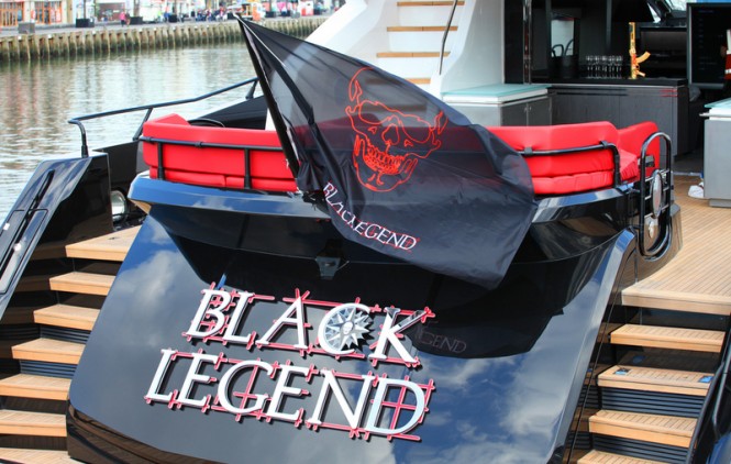 BLACK LEGEND superyacht - aft view BLACK LEGEND superyacht - aft view