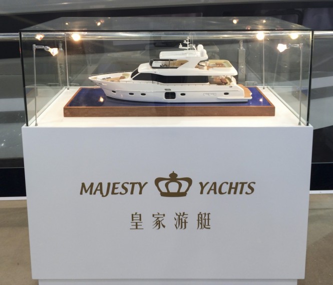 Gulf 75 Exp Yacht scale model on display at the event Gulf 75 Exp Yacht scale model on display at the event