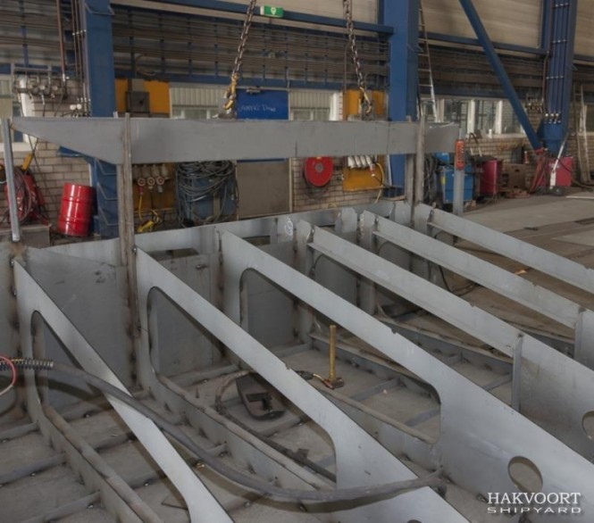 Keel laid for the 63m Hakvoort superyacht Project Zeus Keel laid for the 63m Hakvoort superyacht Project Zeus