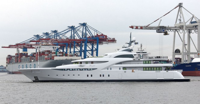 Sea trials for 82m Blohm + Voss mega yacht GRACEFUL