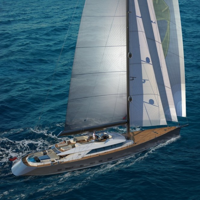 Luxury yacht Troy by Esenyacht under sail Luxury yacht Troy by Esenyacht under sail
