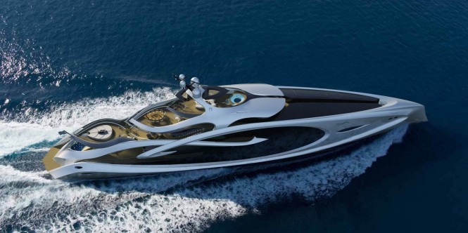 Nouveau Yacht Concept from above Nouveau Yacht Concept from above