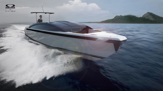 Rendering of 9.5m Limousine Tender at full speed Rendering of 9.5m Limousine Tender at full speed