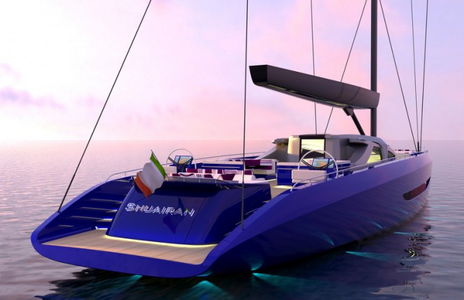 SHUAIRAN Superyacht Concept - aft view SHUAIRAN Superyacht Concept - aft view