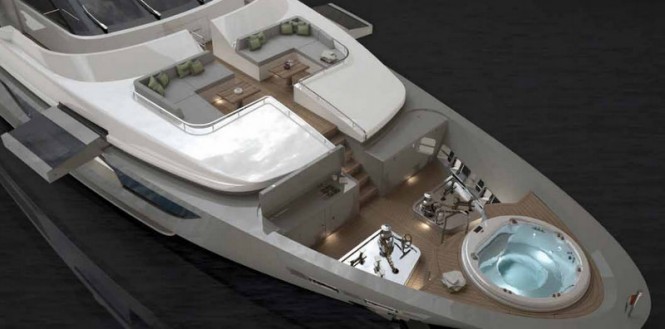Sanlorenzo SD126-40 Yacht from above Sanlorenzo SD126-40 Yacht from above
