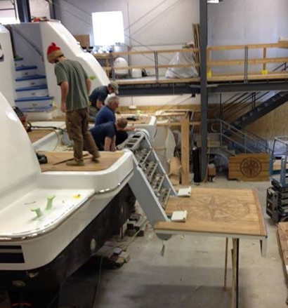 Newly refitted superyacht MAGIC with passerelle by GMT Composites