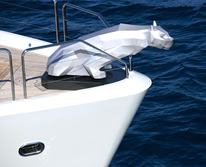 2 Chiseled Jaguar designed by Nuvolari Lenard for Motor Yacht LADY M by Palmer Johnson 2 Chiseled Jaguar designed by Nuvolari Lenard for Motor Yacht LADY M by Palmer Johnson