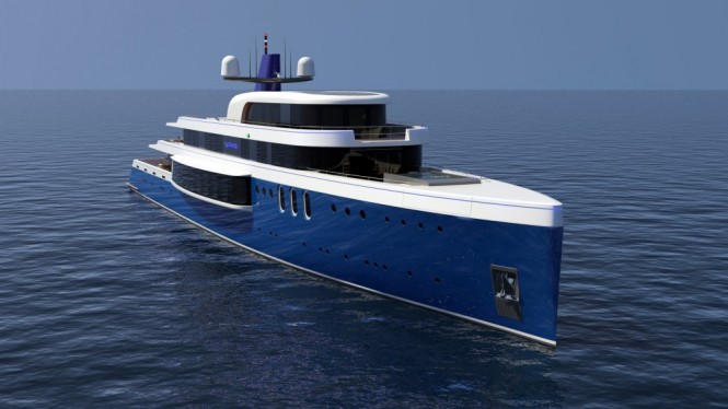 New 73m motor yacht Project SAPPHIRE by Tim Gilding Marine Design