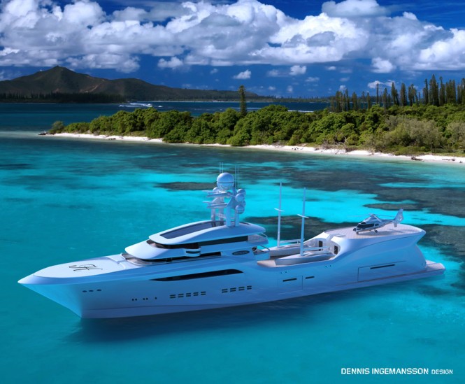 Impressive 90m mega yacht ARCTIC SUN concept by Dennis Ingemansson