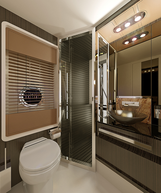 Azimut 77S Yacht - Guest Cabin - Bathroom Azimut 77S Yacht - Gues Cabin - Bathroom