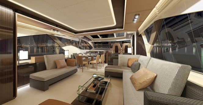 Azimut 77S superyacht - Saloon Azimut 77S superyacht - Saloon