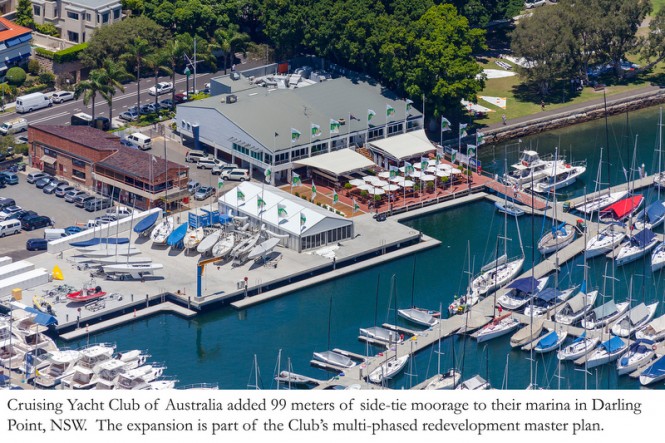 Bellingham Marine designs and constructs new pontoons of Cruising Yacht Club of Australia
