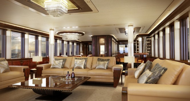 Expedition yacht Z164 - Saloon Expedition yacht Z164 - Saloon
