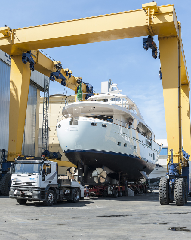 Photos from launch of new Benetti Sail Division BLUE BERRY Yacht