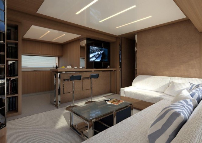 Luxury yacht Riva 88 Miami - Salon Luxury yacht Riva 88 Miami - Salon