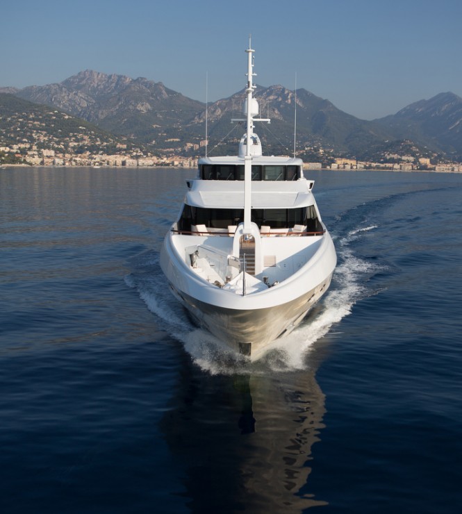 Motor yacht Lady Candy - front view - Image by Jeff Brown Superyacht Media