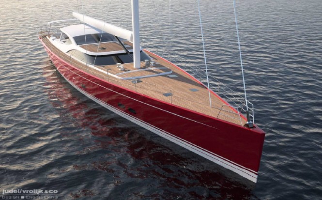 New sailing yacht Baltic 116 Custom with single solid side rail by GMT