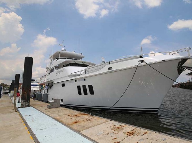 Photos from arrival of Nordhavn 86 super yacht KOONOONA in Singapore