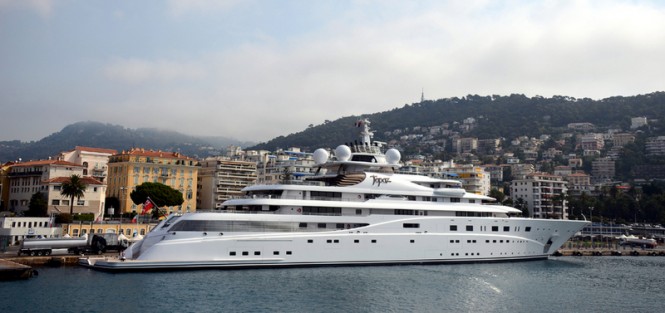147m Lurssen motor yacht TOPAZ in Brazil for the Football FIFA World Cup 2014