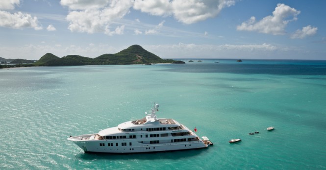 Aerial view of luxury yacht INVICTUS - Photo by Jeff Brown Aerial view of luxury yacht INVICTUS - Photo by Jeff Brown