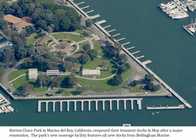 California’s Burton Chace Park with new docks from Bellingham Marine