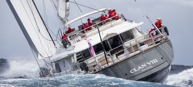 Clan VIII Yacht - aft view Clan VIII Yacht - aft view