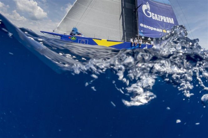 ESIMIT EUROPA 2 (SLO) sailing her last miles to Monaco - Photo by Rolex Carlo Borlenghi ESIMIT EUROPA 2 (SLO) sailing her last miles to Monaco - Photo by Rolex Carlo Borlenghi