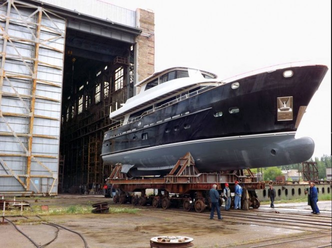 Photos from launch of Fifth Ocean Yachts 24 motor yacht DESTINY
