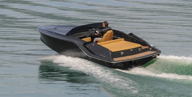 Frauscher 747 Mirage superyacht tender - aft view Frauscher 747 Mirage superyacht tender - aft view