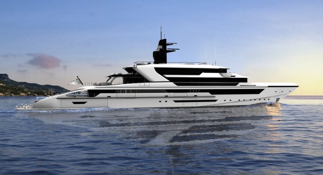 85m Motor Yacht PROJECT T by Alvaro Aparicio de Leon
