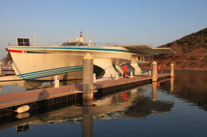 PlanetSolar celebrating completion of the Marchica lagoon’s decontamination