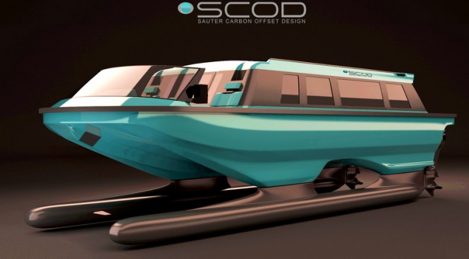 SWATH Electra Glide Limousine Tender – the world’s first Carbon Neutral Solar Hybrid Megayacht Tender designed by SCOD for NEDSHIP