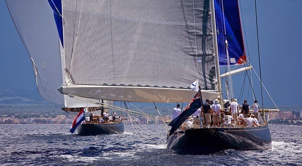 The J Class Yachts on the Water the Day Before The Superyacht Cup 2014