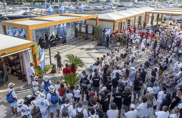 The fleet came together in the Piazza Azzura to celebrate a successful week on the water Carlo Borlenghi | Borlenghi Studio The fleet came together in the Piazza Azzura to celebrate a successful week on the water Carlo Borlenghi | Borlenghi Studio