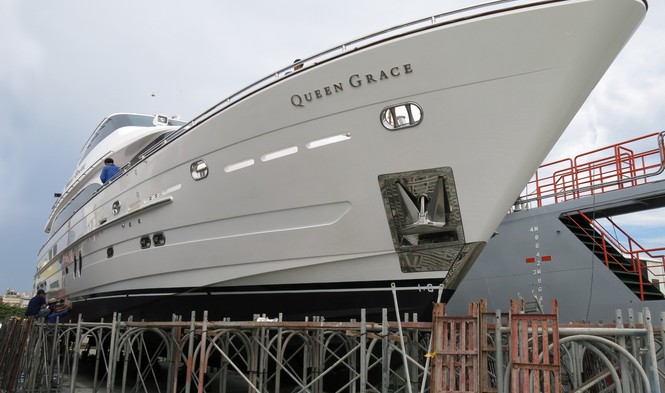 Re-launch of 105ft Horizon motor yacht QUEEN GRACE
