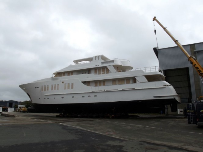 135ft JFA motor yacht in build 135ft JFA motor yacht in build