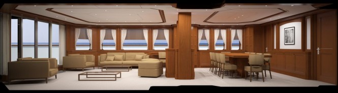 135ft JFA yacht - Main Saloon 135ft JFA yacht - Main Saloon