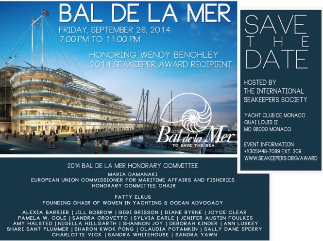 Honorary Committee for 2014 Bal de la Mer announced by International Seakeepers Society