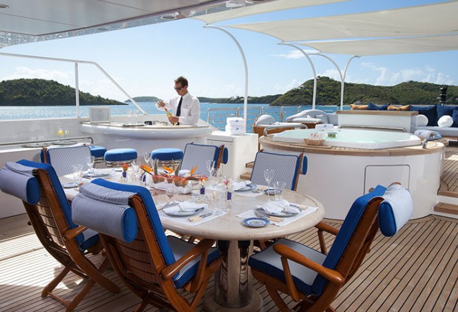 Aboard superyacht STARFIRE Aboard superyacht STARFIRE