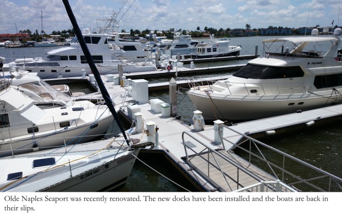Bellingham Marine supplies new docks for Olde Naples Seaport in Naples, Florida