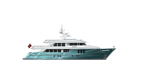 Boksa 38M Yacht Design - Light Blue Hull