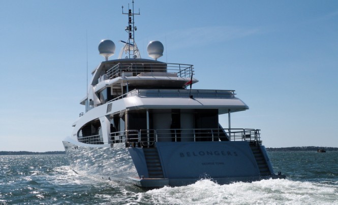Luxury yacht Belongers - aft view Luxury yacht Belongers - aft view