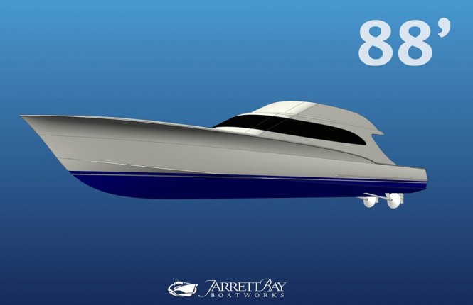 Jarrett Bay Boatworks unveils new 88’ motor yacht Hull #62