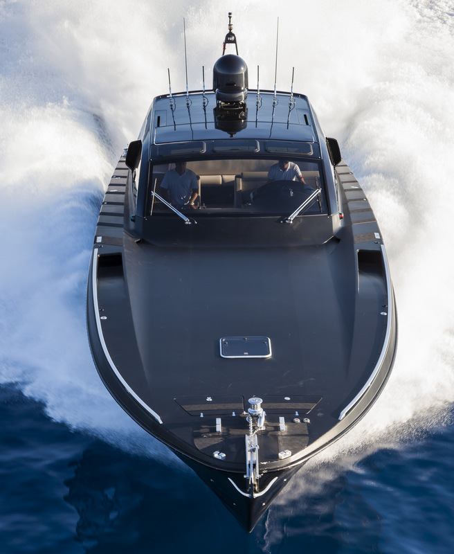 OTAM 58 HT ‘CRAZY TOO’ luxury yacht chase boat - front view - Photo by Alberto Cocchi OTAM 58 HT ‘CRAZY TOO’ luxury yacht chase boat - front view - Photo by Alberto Cocchi