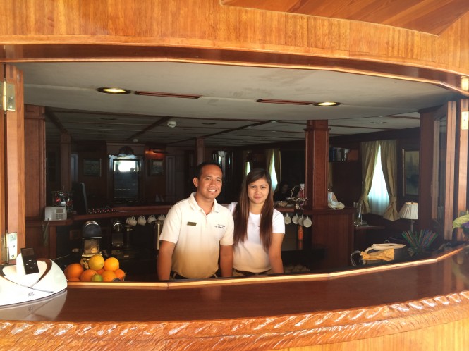 Open bar and crew aboard Seagull II Open bar and crew aboard Seagull II