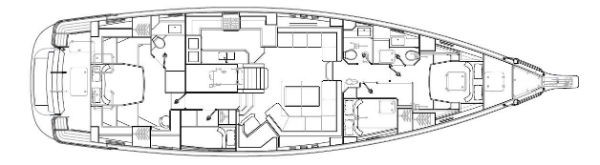 Oyster 675 Yacht - Standard Interior Oyster 675 Yacht - Standard Interior